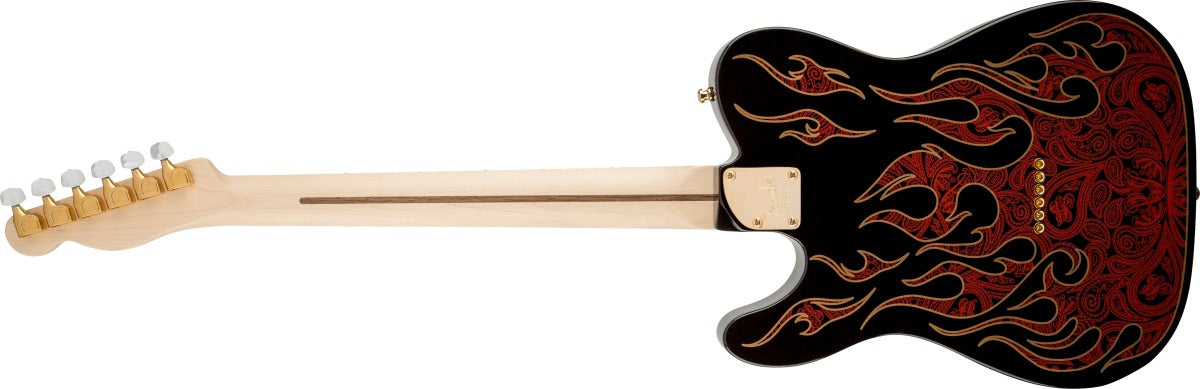 Fender James Burton Signature Telecaster Maple Fingerboard - Red Paisley Flames