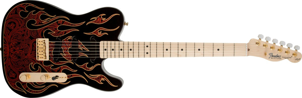 Fender James Burton Signature Telecaster Maple Fingerboard - Red Paisley Flames