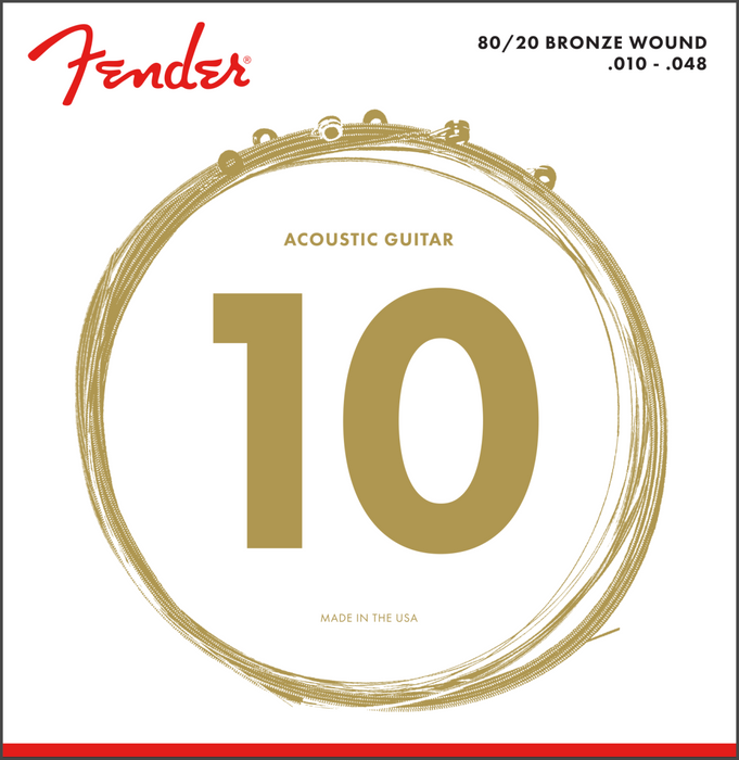 Fender 70XL 80/20 Bronze 10-48 Acoustic Strings Ball End