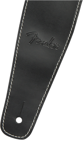 Fender Broken-In Leather Strap - Black 2.5