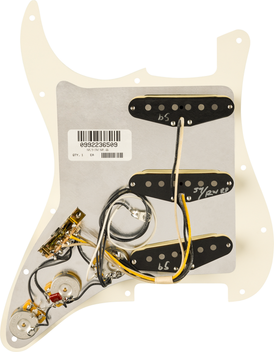 Fender Pre-wired Strat Pickguard  Pure Vitnage w/59 Rwrp Middle Pickup Wbw