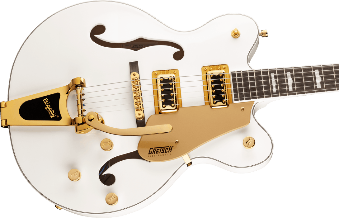 Gretsch G5422TG Electromatic Classic Hollow Body Double-Cut With Bigsby And Gold Hardware Electric Guitar - Snowcrest White - Clearance