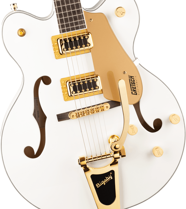 Gretsch G5422TG Electromatic Classic Hollow Body Double-Cut With Bigsby And Gold Hardware Electric Guitar - Snowcrest White - Clearance