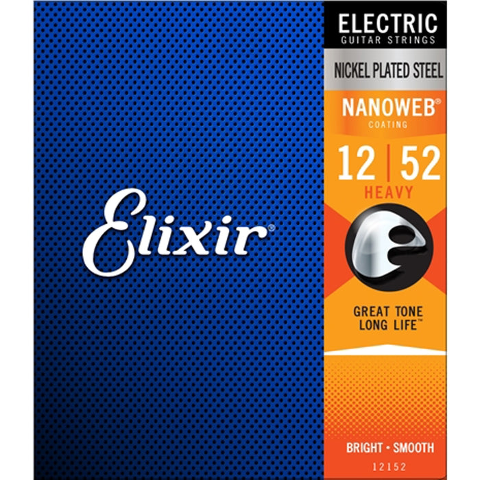 Elixir 12152 Nanoweb Heavy 12-52 Electric Guitar Strings