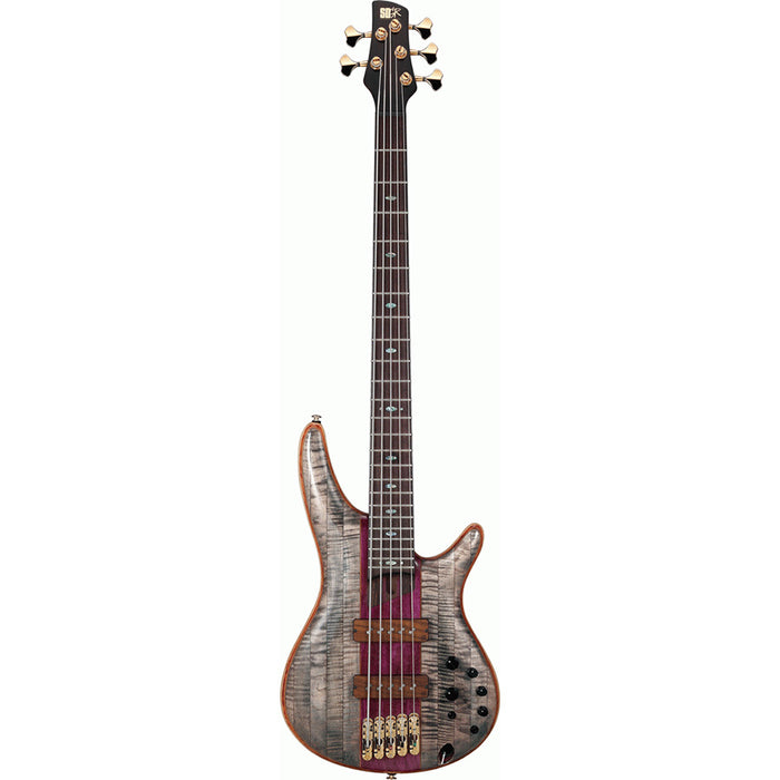 Ibanez SR5CMDXBIL Premium Electric Bass Guitar w/Bag - Black Ice Low Gloss - Clearance