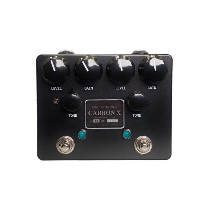 Browne Amplification Carbon-X Dual Overdrive Effects Pedal
