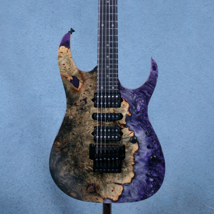 Ibanez JCRG23G01 LTD J-Custom 1 Of 10 Electric Guitar - Buckeye Burl/Purple Resin Top - C23305