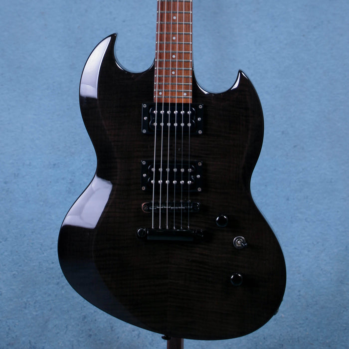 LTD Viper-100 Electric Guitar w/ Bare Knuckle Brute Force w/Case - Trans Black - Preowned