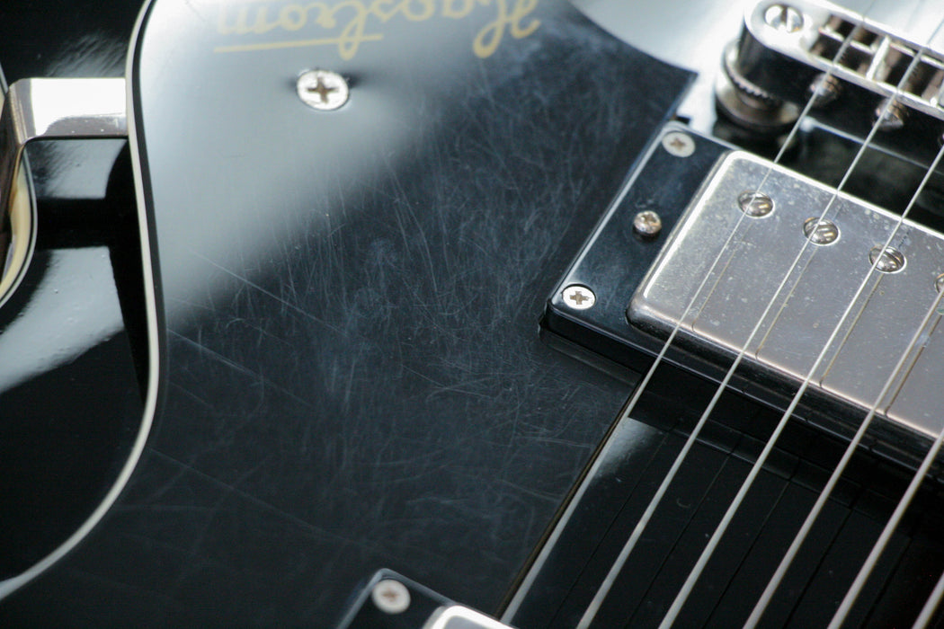Hagstrom Viking Semi Hollow Body Electric Guitar w/Case - Black - Preowned