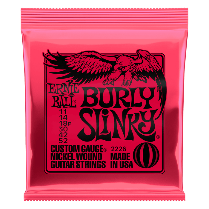 Ernie Ball Burly Slinky 11-52 Nickel Wound Electric Guitar Strings