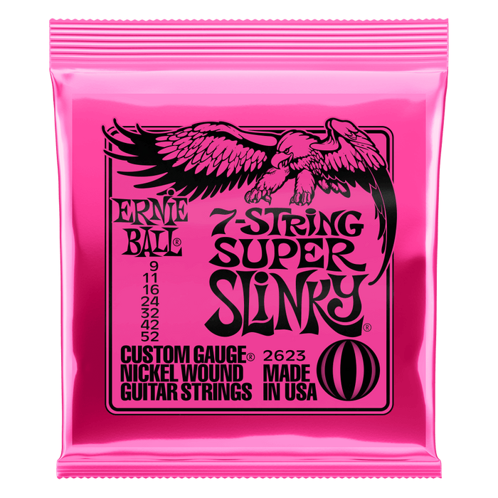 Ernie Ball 7 String Super Slinky 9-52 Nickel Wound Electric Guitar Strings