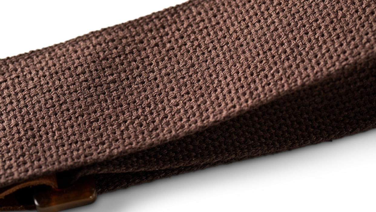 Taylor GS Mini Strap - Chocolate Brown Cotton- 2 inch