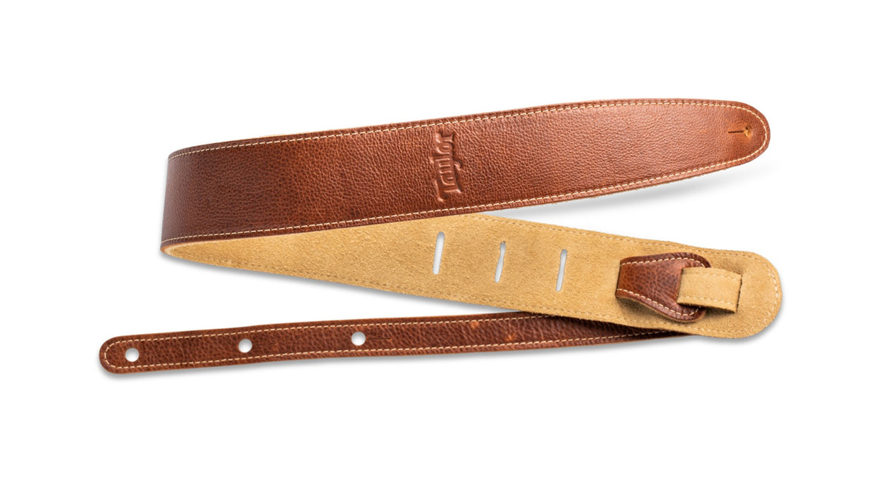Taylor Strap - Med Brown Leather - Suede Back- 2.5 inch
