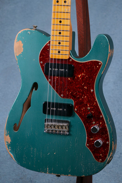 Fender Custom Shop Master Built By Greg Fessler Thinline Telecaster Relic - Sherwood Green - Preowned