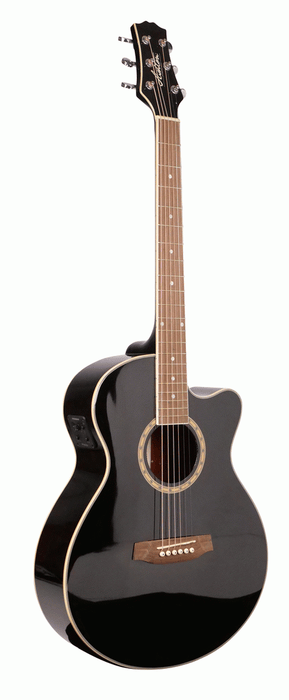Ashton SL29CEQ Slimline Acoustic Electric Guitar - Black