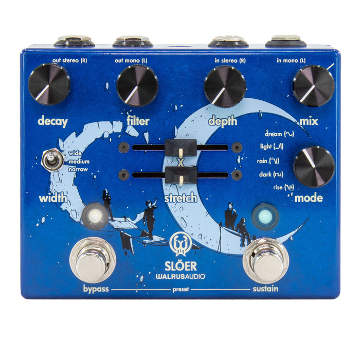 Walrus Audio SLOER Stereo Ambient Reverb Blue Effects Pedal
