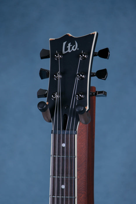 ESP LTD Volsung Lars Frederiksen Signature Volsung Electric Guitar w/Case - Distressed Black Satin - Preowned