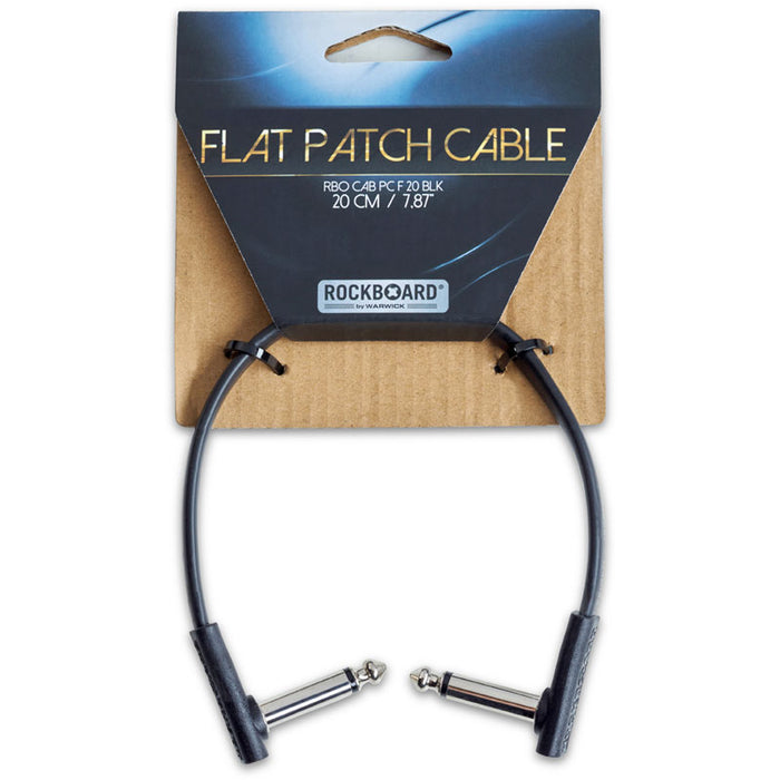 Warwick RockBoard Flat Patch Cable Black - 20cm