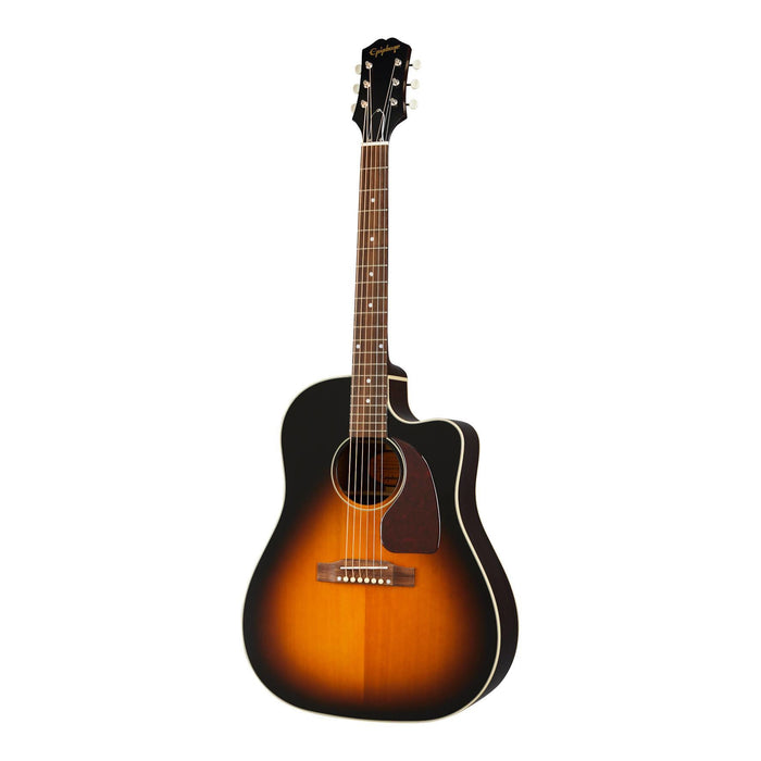 Epiphone Inspired by Gibson J-45 EC Acoustic Electric Guitar - Aged Vintage Sunburst Gloss - Clearance