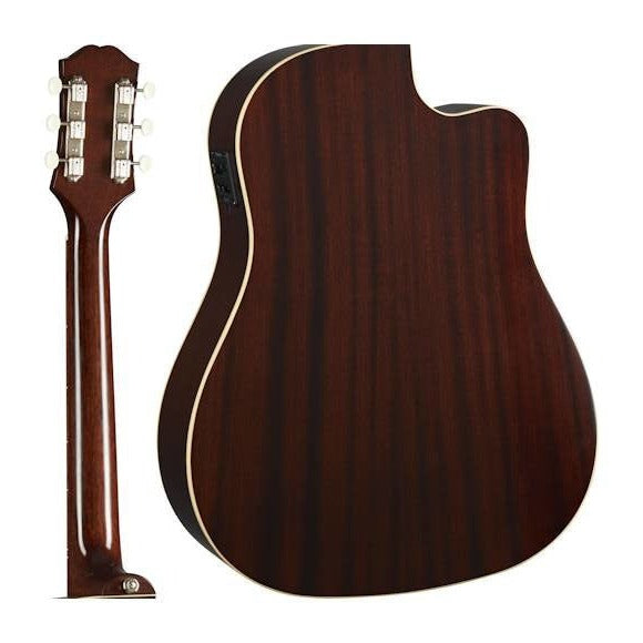 Epiphone Inspired by Gibson J-45 EC Acoustic Electric Guitar - Aged Vintage Sunburst Gloss - Clearance