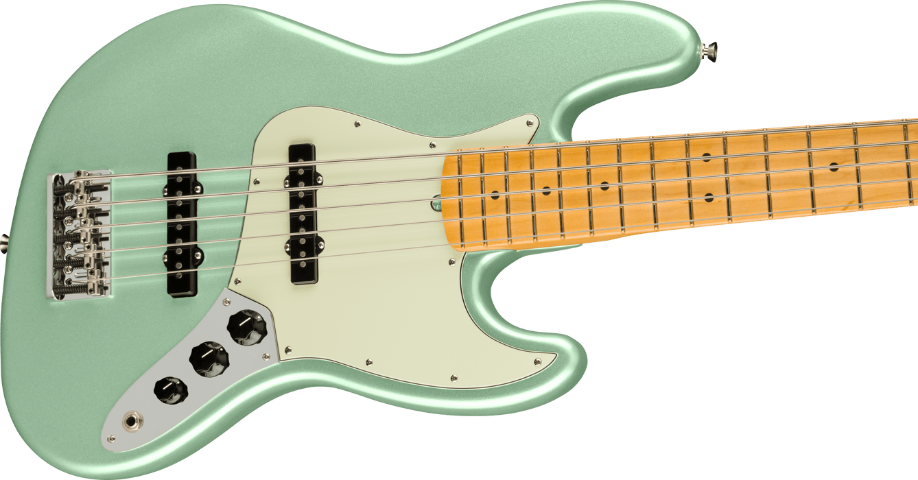 Fender American Professional II Jazz Bass V Maple Fingerboard - Mystic Surf Green