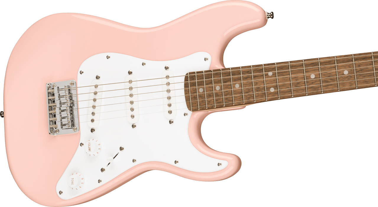 Squier Mini Stratocaster Laurel Fingerboard Electric Guitar - Shell Pink