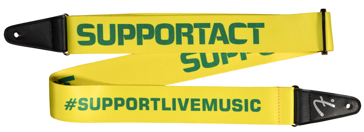 Fender Au Support Act Charity Strap - Yellow/Green