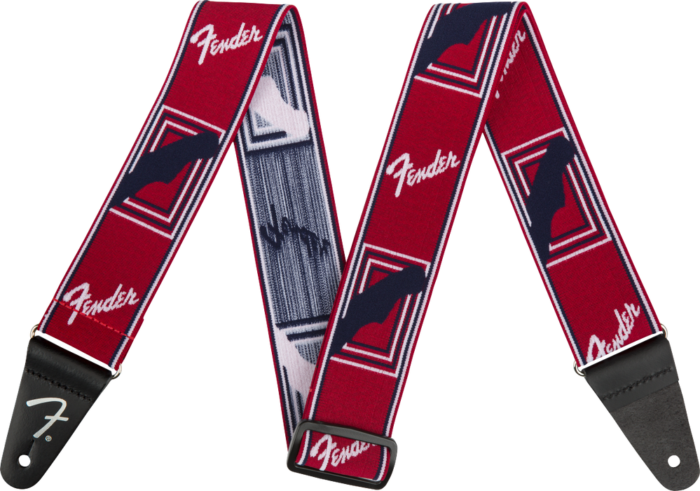 Fender Weighless 2 Mono Strap - Red/White/Blue