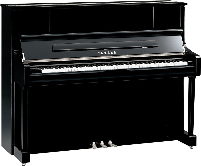 Yamaha U1JPEC 121cm Upright Piano - Polished Ebony with Chrome Fittings