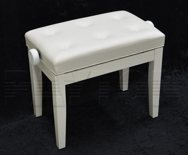 Piano Bench-Stand Adjustable Button White
