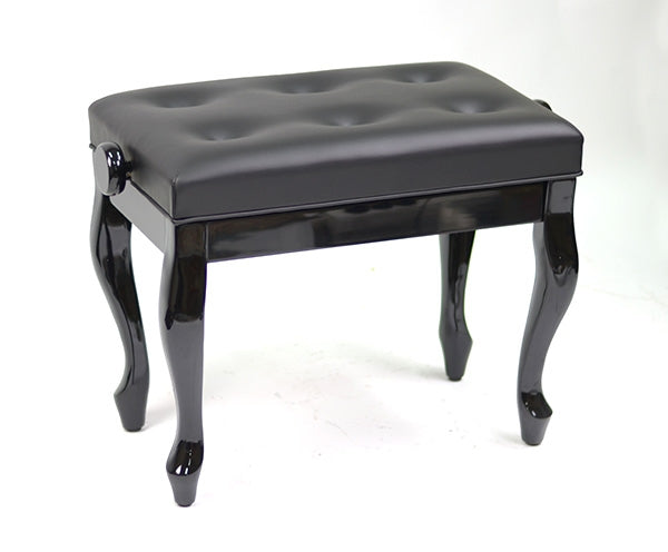 Piano Bench w/Cabriolet Black