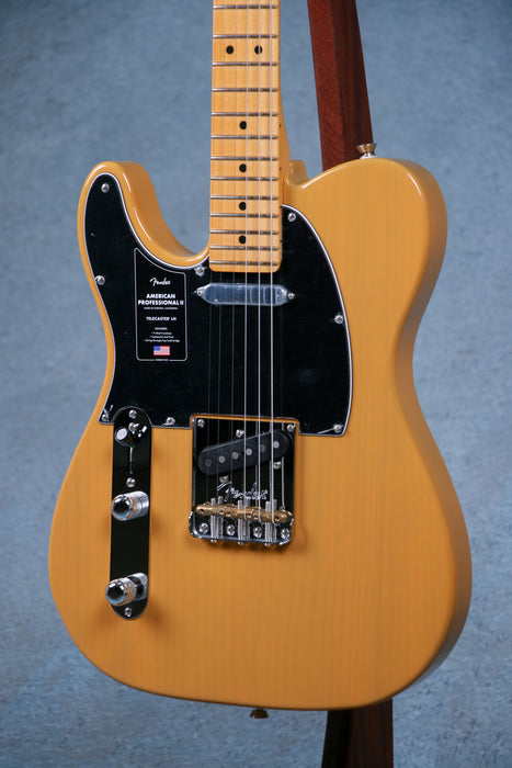 Fender American Professional II Telecaster Left Handed Maple Fingerboard - Butterscotch Blonde - US22018909