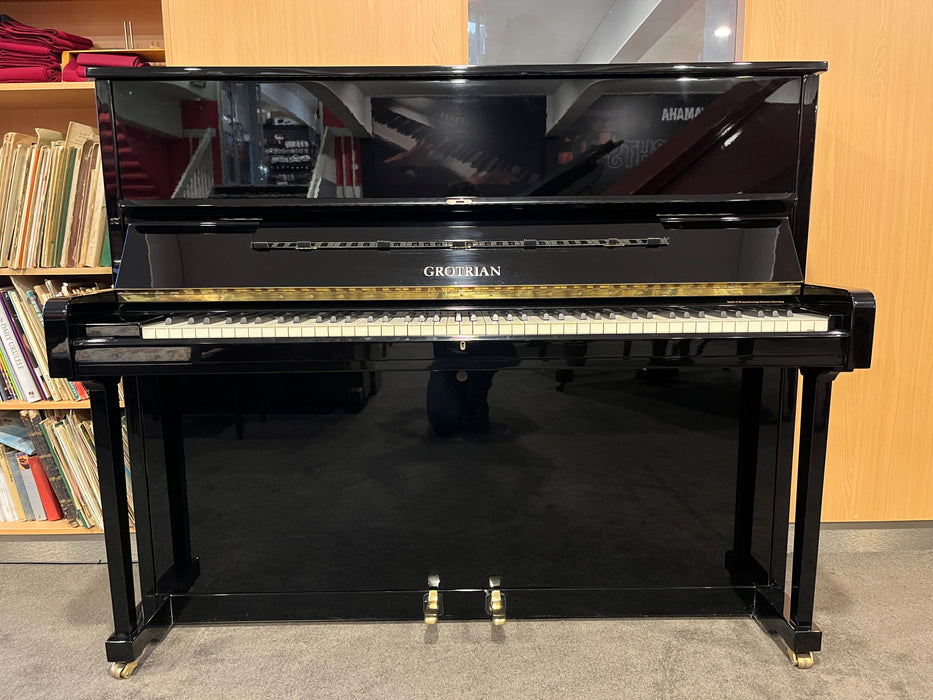 Grotrian 122 122cm Preowned Upright Piano - Polished Ebony