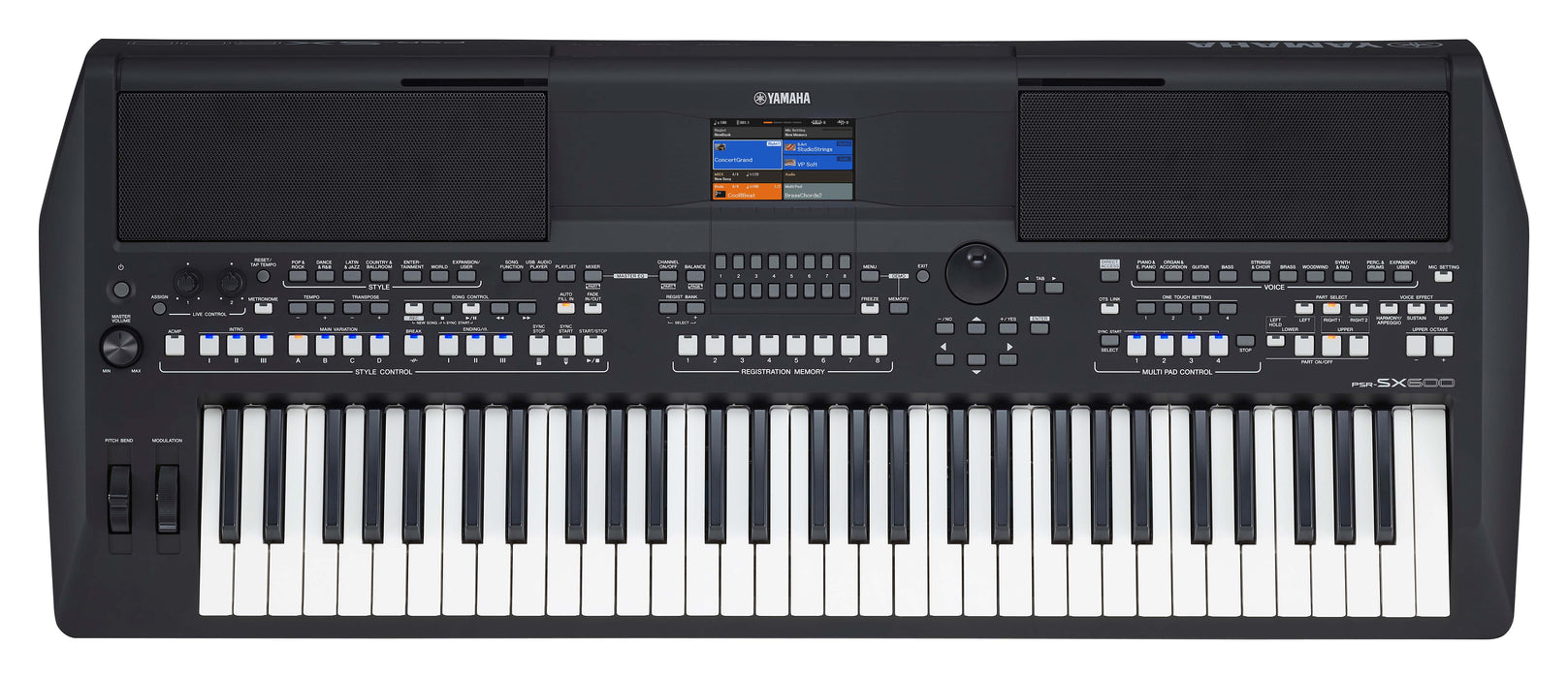 Yamaha PSRSX600 61 Key Portable Keyboard - Black
