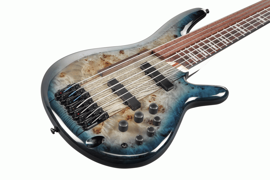 Ibanez SRAS7 CBS Ashula 7 String Electric Bass - Cosmic Blue Starburst