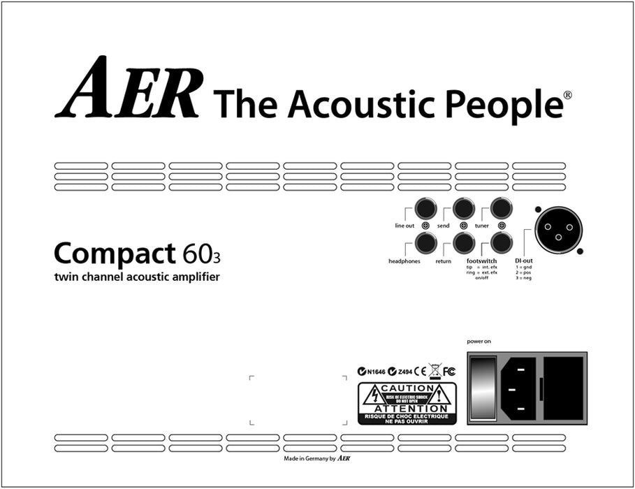 AER AERCPT Compact 60 Acoustic Instrument Amplifier
