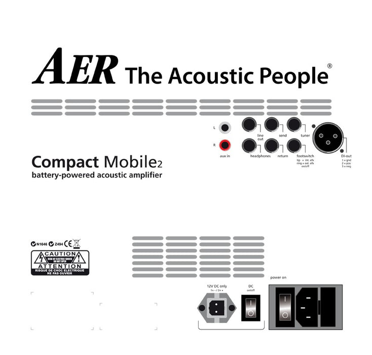 AER AERCPM Compact Mobile 60w Battery Powered Acoustic Instrument Amplifier