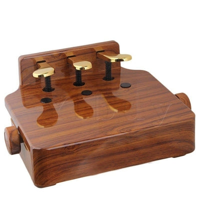 Crown Piano Pedal Extender - Height Adjustable Pedal Extender To Suit Most Pianos - Walnut