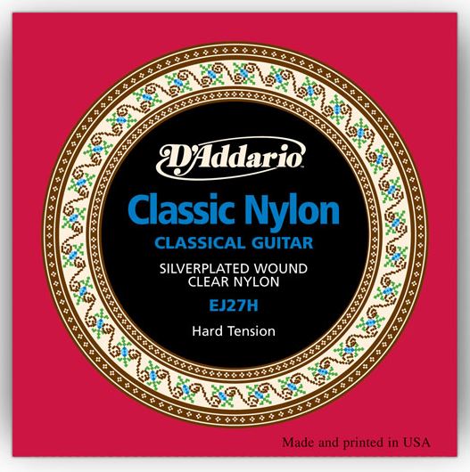 DAddario EJ27H Nylon Hard Classical Guitar String Set