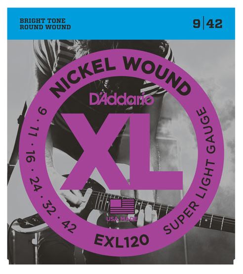 DAddario EXL120-10P 09/42 Super Light 10 Pack Electric Guitar String Set