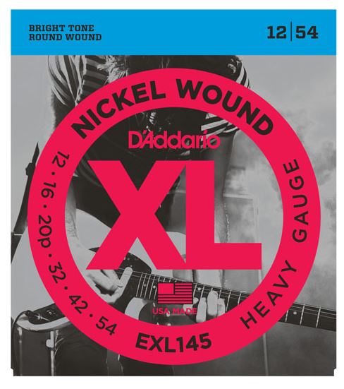 DAddario EXL145 12-54 Nickel Wound Heavy Pl 3rd Electric Guitar String Set