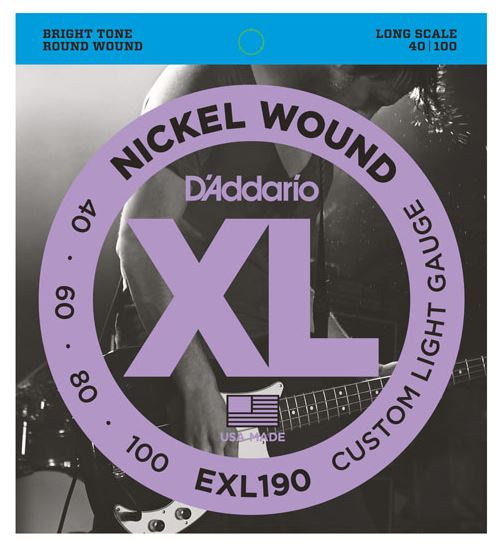 DAddario EXL190 40-100 Nickel Round Wound Long Bass Guitar String Set