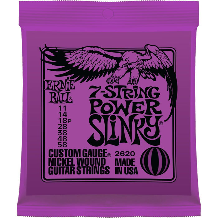 Ernie Ball 7 String Power Slinky 11-58 Nickel Wound Electric Guitar Strings