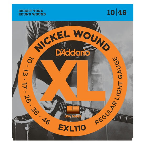 DAddario EXL110-10P 10-46 Nickel Wound Reg Light 10 Pack Electric Guitar String Set