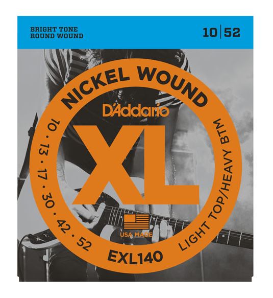 DAddario EXL140 10-52 Nickel Wound Lgt T/Heavy Bottom Electric Guitar String Set