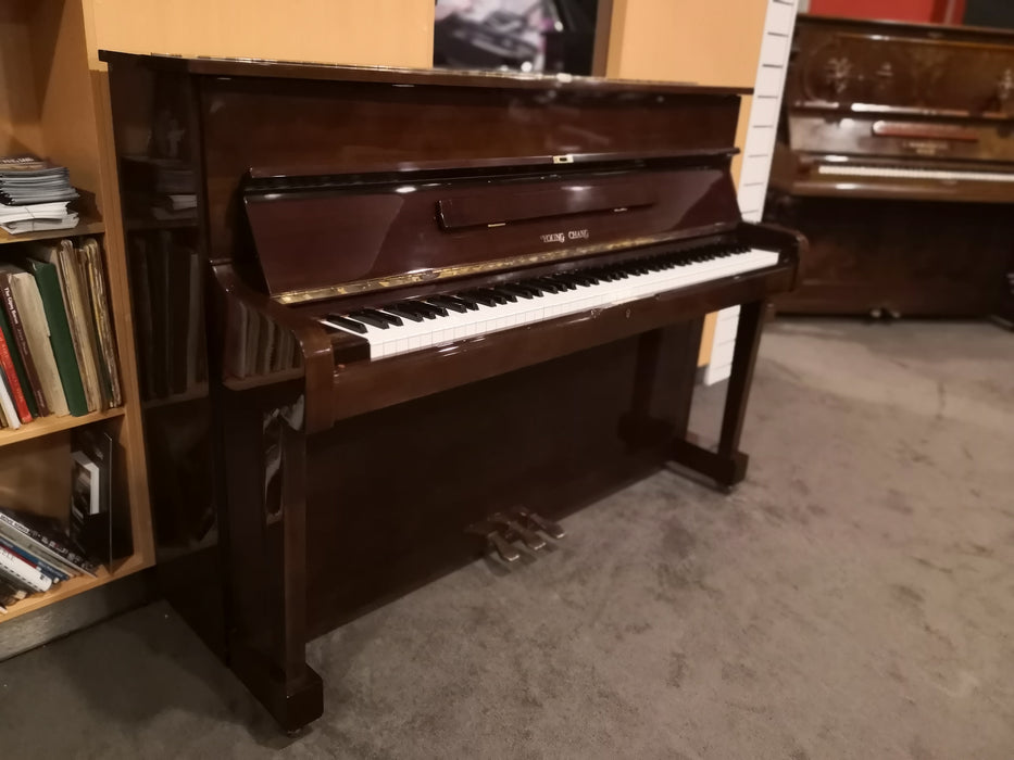 Young Chang U111 111cm Preowned Upright Piano 0144454 - Polished Mahogany