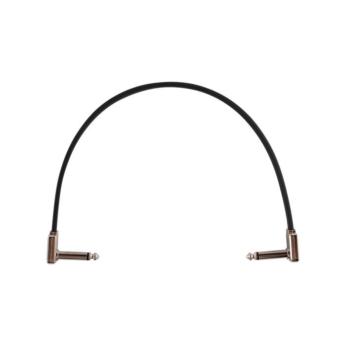Ernie Ball 12inch Single Flat Ribbon Patch Cable - Black