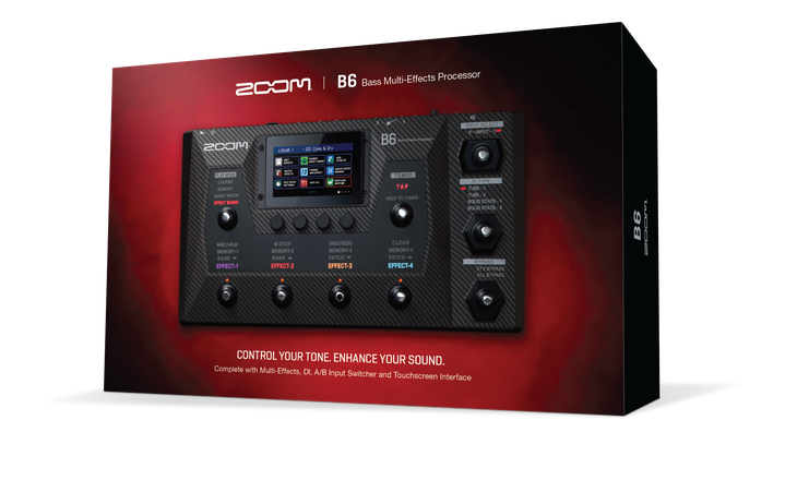 Zoom B6 Bass Guitar Effects And Amp Simulator Multi Effects Pedal