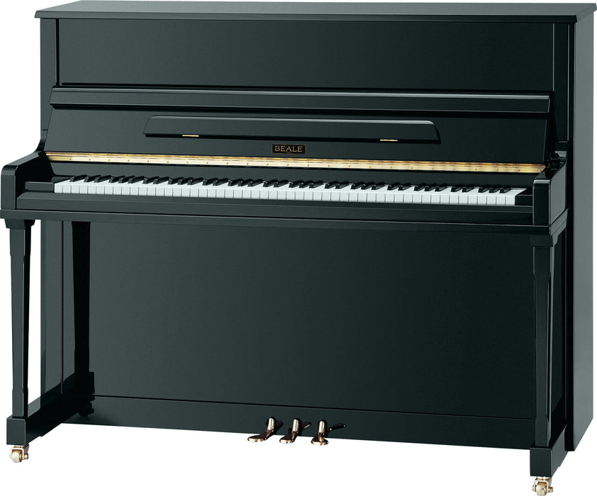 Beale UP121S 121cm Upright Piano - Polished Ebony