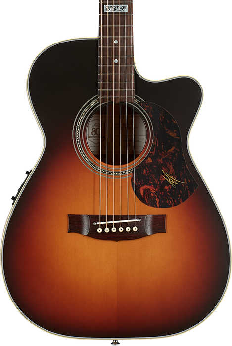Maton EBG808C-TE-TSB Tommy Emmanuel Acoustic Electric Guitar w/Case - Tobacco Sunburst